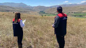 Bayburt'ta iki yıldır boş duran tarlalar yerinde tespit ediliyor