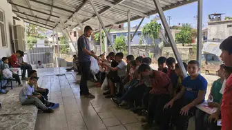 Çüngüş’teki yaz kursunda çocuklara neşeli mola