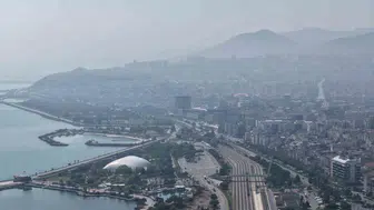Samsun sabahına puslu uyandı