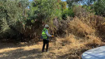 Bodrum’da yangın önlemleri için ot temizliği seferberliği