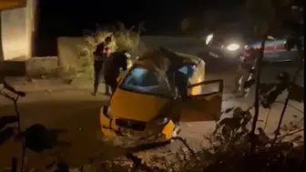 Giresun'da taksi şarampole uçtu Sürücü hayatını kaybetti