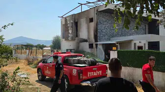 Milas’ta bir evin bahçesinde çıkan yangın korkuttu