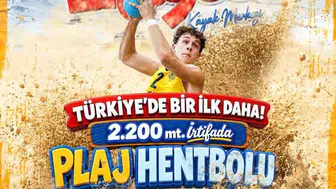 Kum saha 2 bin 200 metrede Erciyes’te hentbol ilki