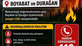 Sinop'un iki ilçesinde orman yangını alarmı verildi