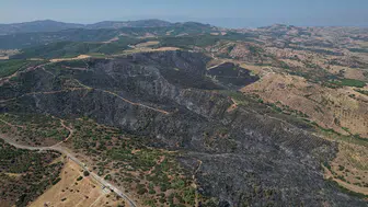 Manisa Kula'da bin dönümlük alan küle döndü