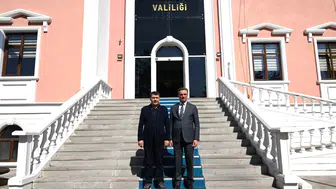 Erzurum'da insan hakları zirvesi Şahin Vali Baruş'u ziyaret etti