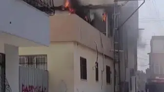 Sağlık ocağının çatısında yangın paniği