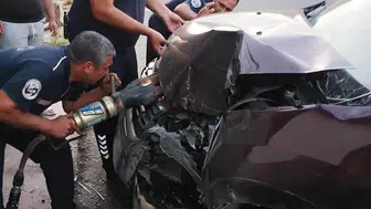 Antakya yollarında motosiklet kazası 2 kişi hastanelik oldu
