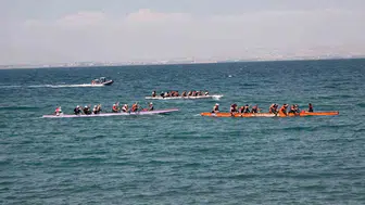Van Gölü’nde spor ve eğlence rüzgarı dindi