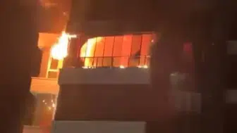 Aksaray’da yüksek katlı apartmanda korkutan yangın