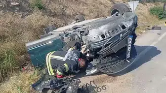 Amasya'da direksiyon hakimiyetini kaybeden sürücü kaza yaptı