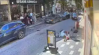 Bolu'da saniyelerle ölçülen kaza: Otomobile çarpmamak için beton dubalara daldı
