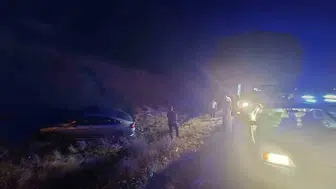 Bingöl yolunda korkutan kaza: Araç kontrolden çıktı