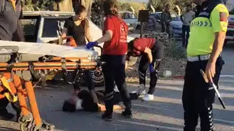 Bayındır'da akşam saatlerinde korkutan kaza: İki kişi hastanelik oldu