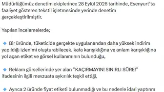 Esenyurt'taki tekstil mağazasında indirim oyunu: CİMER şikayeti cezayı getirdi