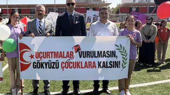 Araban'da gökyüzü Gazze'deki çocuklar için umutla renklendi