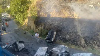 İncirliova'da korku dolu anlar: Kamyonetten sıçrayan alevler mahalleyi alarma geçirdi