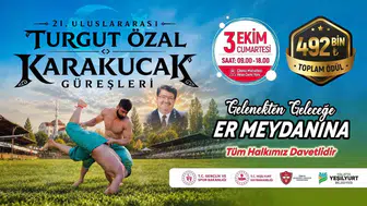 Er meydanında büyük ödül heyecanı: 21. Uluslararası Turgut Özal Karakucak Güreşleri için geri sayım başladı
