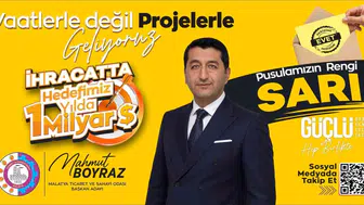 Malatya iş dünyasında sarı pusula dönemi: Mahmut Boyraz hedefini milyar dolara sabitledi