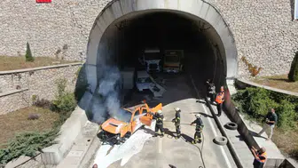 Ilgaz Tüneli'nde nefes kesen anlar: Deprem senaryosu gerçeği aratmadı