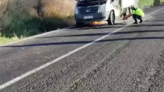 Diyarbakır yolunda korku dolu anlar: Seyir halindeki araç bir anda alev topuna döndü