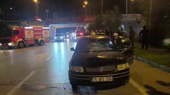 Erzurum'da korkunç kaza: Yolun karşısına geçmek isterken canından oluyordu