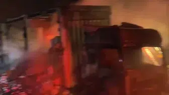 Anadolu Otoyolu'nda korku dolu anlar: Seyir halindeki TIR küle döndü