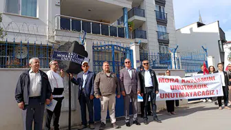 Edirne'de 205 yıllık acı: Yunanistan Konsolosluğu'na siyah çelenkli protesto