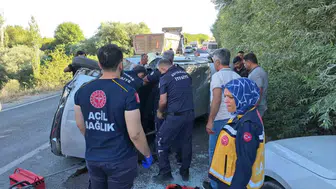 Adıyaman yolunda dehşet anları: Takla atan araçtan sağ çıktılar