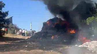 Konya'da saman balyaları küle dönmekten son anda kurtarıldı
