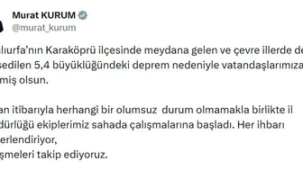 Şanlıurfa'da korkutan sarsıntı: Bölge genelinde hissedilen deprem için ilk resmi açıklamalar geldi