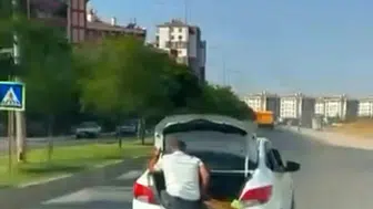 Diyarbakır trafiğinde akılalmaz görüntüler: Ölümle burun buruna yolculuk
