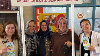 Akçakoca'da pazar yerinde sağlık seferberliği: Şekerin zararları anlatıldı
