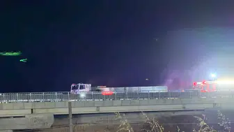 Ankara-Eskişehir yolunda korku dolu anlar: Seyir halindeki tır alev topuna döndü