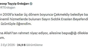 Sıddık Eraslan son yolculuğuna uğurlanıyor: Cumhurbaşkanı Erdoğan'dan taziye mesajı