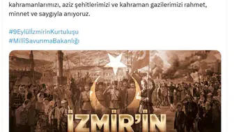 İzmir'in kurtuluşunda 104'üncü gurur yılı: Milli Savunma Bakanlığı'ndan anlamlı mesaj