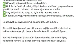 Okul Alışverişinde Sağlık Alarmı: Bakanlıktan Velilere Kritik Uyarılar