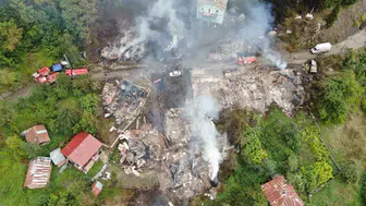 Kastamonu'da alevlerin yuttuğu köyden geriye sadece enkaz kaldı