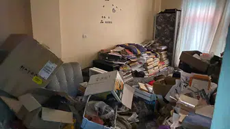 Amasya'da bir evden çıkanlar şoke etti: Tonlarca çöp biriktirmiş