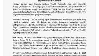 Siyasi arenada isim krizi: Yenilik Partisi'nden Yargıtay'a kritik başvuru