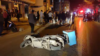 Keşan'da akşam saatlerinde dehşet anları: Motosiklet kazasında iki kişi hastanelik oldu