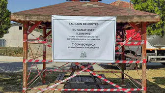 Ilgın'da çöp skandalına ironik tepki: O kameriye artık bir sanat eseri