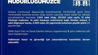 Başkentte korsan matbaa operasyonu: Binlerce kitap ve ekipman ele geçirildi