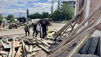 Akçadağ'da yükselen ibadethane için yerinde denetim mesaisi