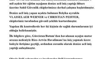 Karadeniz üzerinde korku dolu anlar: Motoru duran eğitim uçağı denize çakıldı