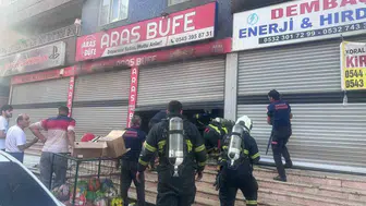 Batman'da sabah saatlerinde korkutan yangın: Büfe küle döndü