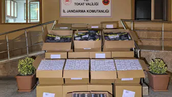 Tokat yolunda kaçak tütün sevkiyatına jandarma engeli