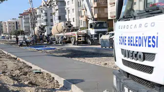 Söke'de modern ulaşım hamlesi: İkinci etap için beton dökümü başladı