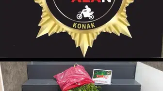 Konak'ta şüpheli adres takibi: Bahçeden çıkan manzara polisi şaşırttı