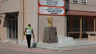 Hatay'da okullara hijyen kalkanı: Yeni dönem öncesi hummalı çalışma